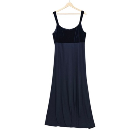 Betsy & Adam Dress Womens 16W Velvet Bodice Maxi Sleeveless Formal Gown Plus - Picture 1 of 9